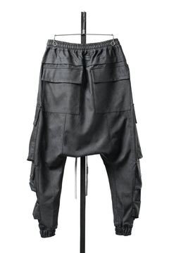 Load image into Gallery viewer, A.F ARTEFACT LOWCROTCH TACTICAL JOGGERS / VEGAN LEATHER (SMOKE BLACK)