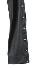 Load image into Gallery viewer, A.F ARTEFACT SAROUEL FLARE PANTS / VEGAN LEATHER (SMOKE BLACK)