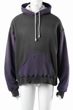 画像をギャラリービューアに読み込む, FULLCOUNT FADING DOUBLE FACE SWEAT HOODIE (EGG PLANT x BLACK)