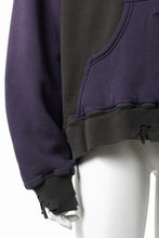 画像をギャラリービューアに読み込む, FULLCOUNT FADING DOUBLE FACE SWEAT HOODIE (EGG PLANT x BLACK)