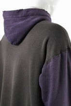 画像をギャラリービューアに読み込む, FULLCOUNT FADING DOUBLE FACE SWEAT HOODIE (EGG PLANT x BLACK)