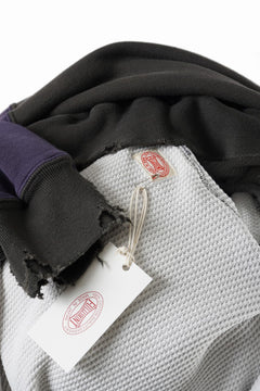 画像をギャラリービューアに読み込む, FULLCOUNT FADING DOUBLE FACE SWEAT HOODIE (EGG PLANT x BLACK)