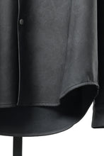 Load image into Gallery viewer, A.F ARTEFACT COCOON SHIRTS / VEGAN LEATHER (SMOKE BLACK)
