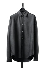 Load image into Gallery viewer, A.F ARTEFACT COCOON SHIRTS / VEGAN LEATHER (SMOKE BLACK)