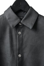 Load image into Gallery viewer, A.F ARTEFACT COCOON SHIRTS / VEGAN LEATHER (SMOKE BLACK)