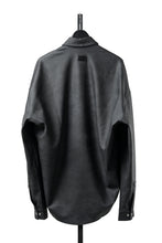 Load image into Gallery viewer, A.F ARTEFACT COCOON SHIRTS / VEGAN LEATHER (SMOKE BLACK)