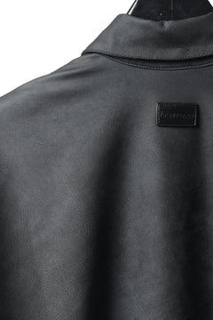 Load image into Gallery viewer, A.F ARTEFACT COCOON SHIRTS / VEGAN LEATHER (SMOKE BLACK)