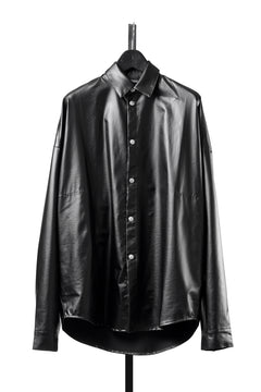 Load image into Gallery viewer, A.F ARTEFACT COCOON SHIRTS / LUSTROUS COATED WOVEN (BLACK)