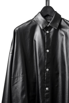 Load image into Gallery viewer, A.F ARTEFACT COCOON SHIRTS / LUSTROUS COATED WOVEN (BLACK)