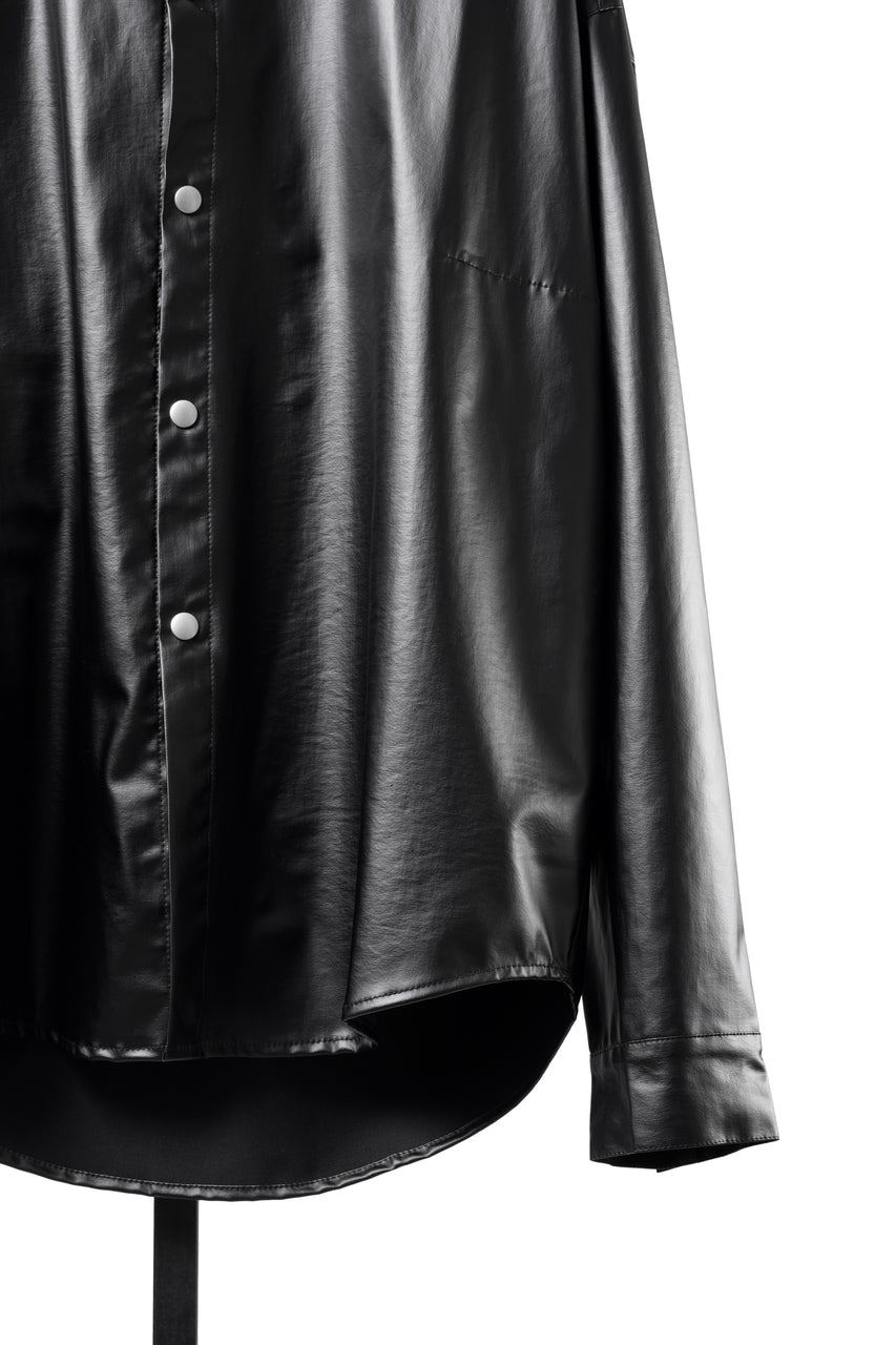 Load image into Gallery viewer, A.F ARTEFACT COCOON SHIRTS / LUSTROUS COATED WOVEN (BLACK)