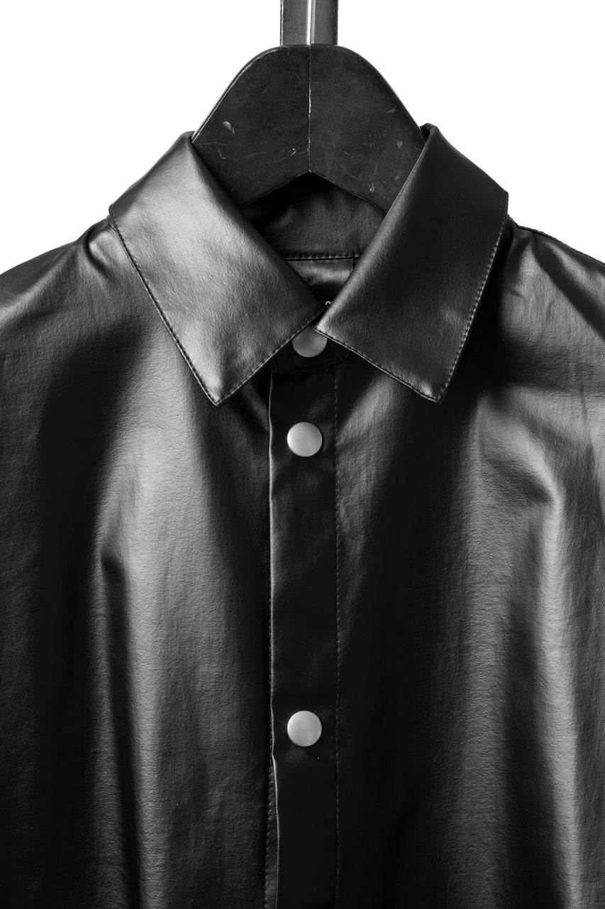 Load image into Gallery viewer, A.F ARTEFACT COCOON SHIRTS / LUSTROUS COATED WOVEN (BLACK)