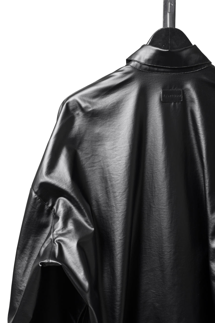 Load image into Gallery viewer, A.F ARTEFACT COCOON SHIRTS / LUSTROUS COATED WOVEN (BLACK)