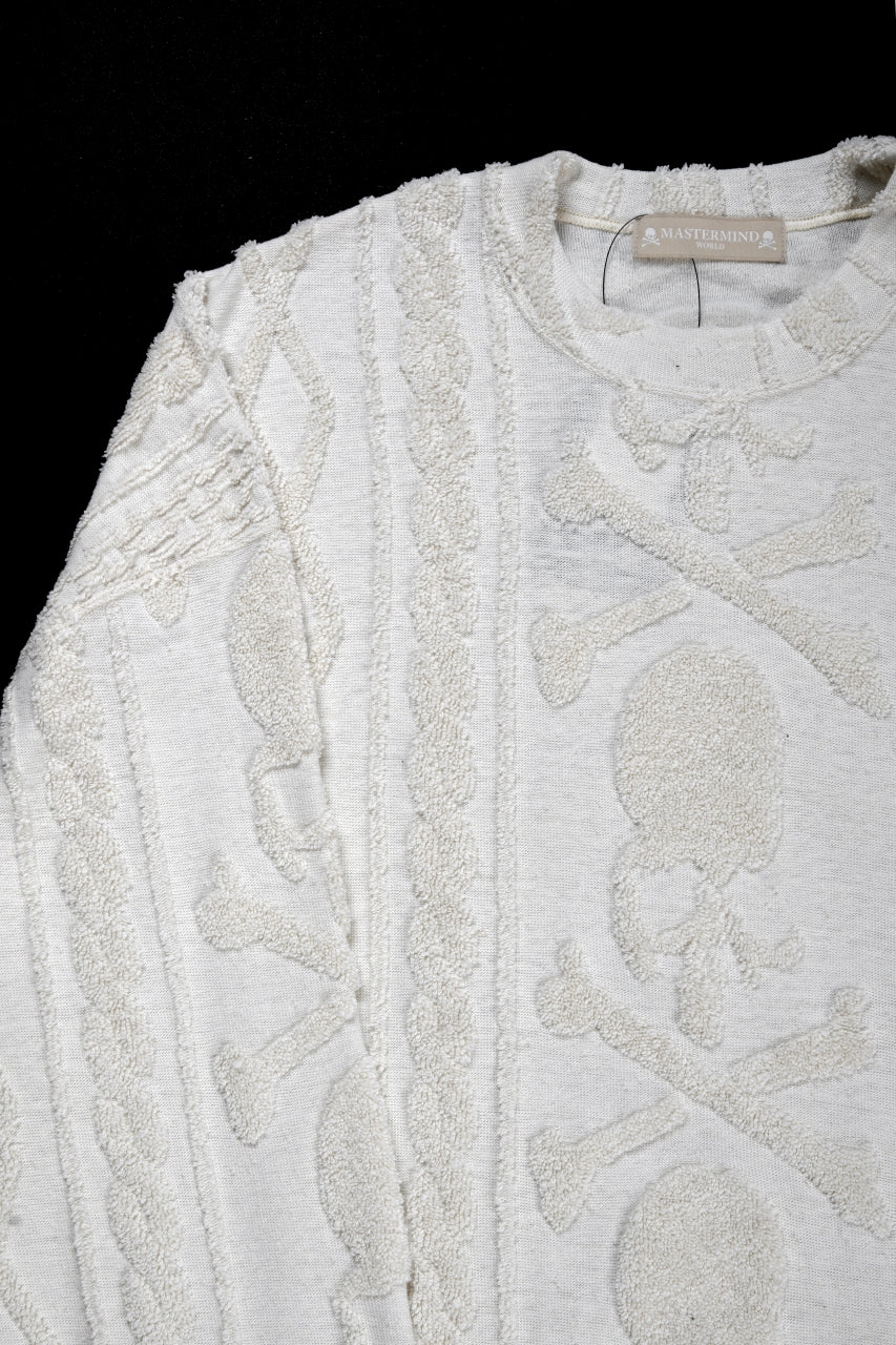 MASTERMIND WORLD OG ARAN SWEAT SHIRT (IVORY)