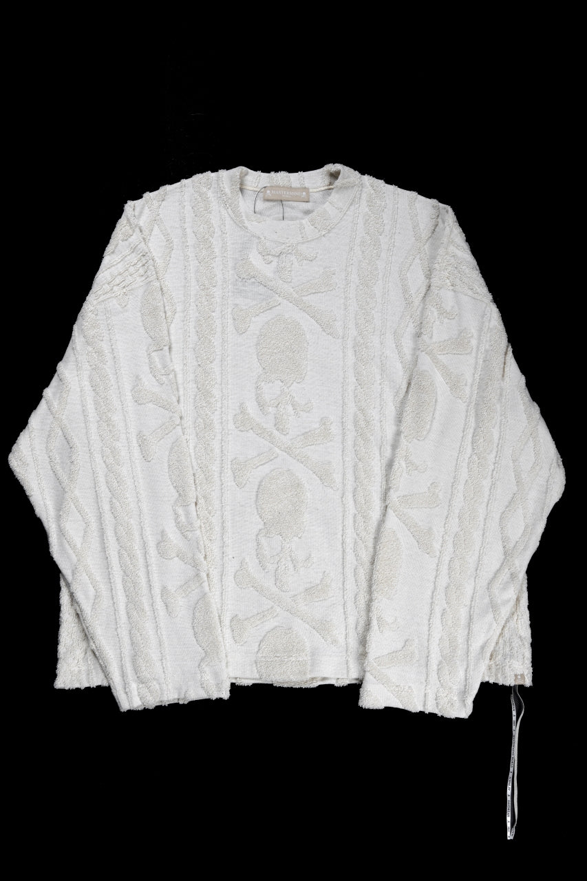 MASTERMIND WORLD OG ARAN SWEAT SHIRT (IVORY)