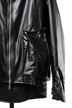 Load image into Gallery viewer, A.F ARTEFACT HOODIE ZIP BLOUSON / LUSTROUS COATED WOVEN (BLACK)