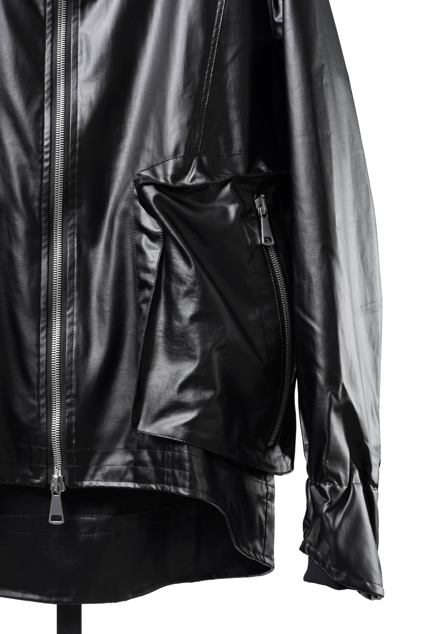Load image into Gallery viewer, A.F ARTEFACT HOODIE ZIP BLOUSON / LUSTROUS COATED WOVEN (BLACK)