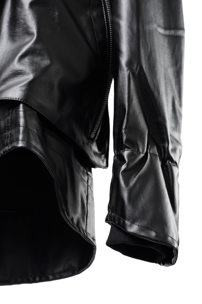Load image into Gallery viewer, A.F ARTEFACT HOODIE ZIP BLOUSON / LUSTROUS COATED WOVEN (BLACK)