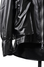 Load image into Gallery viewer, A.F ARTEFACT HOODIE ZIP BLOUSON / LUSTROUS COATED WOVEN (BLACK)