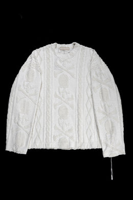 MASTERMIND WORLD OG ARAN SWEAT SHIRT (IVORY)