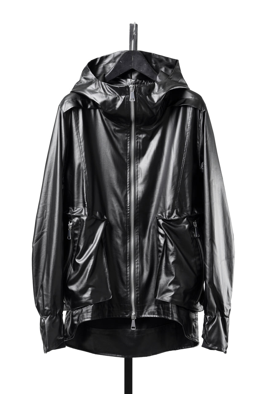ジャケット・アウター A.F ARTEFACT /Coated Switch Combi Jacket A.F ARTEFACT HOODIE ZIP BLOUSON / LUSTROUS COATED WOVEN (BLACK)の