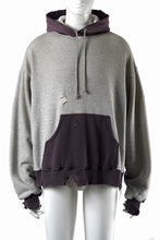 Load image into Gallery viewer, FULLCOUNT FADING DOUBLE FACE SWEAT HOODIE (GRAY x EGG PLANT)