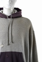 Load image into Gallery viewer, FULLCOUNT FADING DOUBLE FACE SWEAT HOODIE (GRAY x EGG PLANT)