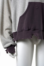 Load image into Gallery viewer, FULLCOUNT FADING DOUBLE FACE SWEAT HOODIE (GRAY x EGG PLANT)