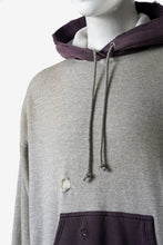 Load image into Gallery viewer, FULLCOUNT FADING DOUBLE FACE SWEAT HOODIE (GRAY x EGG PLANT)