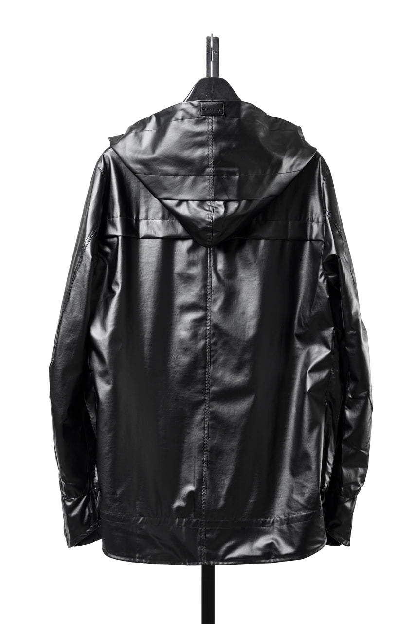 Load image into Gallery viewer, A.F ARTEFACT HOODIE ZIP BLOUSON / LUSTROUS COATED WOVEN (BLACK)
