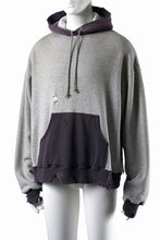 Load image into Gallery viewer, FULLCOUNT FADING DOUBLE FACE SWEAT HOODIE (GRAY x EGG PLANT)