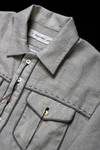画像をギャラリービューアに読み込む, A TENTATIVE ATELIER Abel G. PIPING POCKET WORKER SHIRT (DIRTY WHITE)