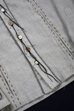 画像をギャラリービューアに読み込む, A TENTATIVE ATELIER Abel G. PIPING POCKET WORKER SHIRT (DIRTY WHITE)