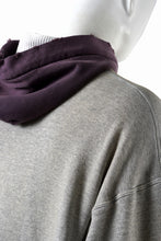 Load image into Gallery viewer, FULLCOUNT FADING DOUBLE FACE SWEAT HOODIE (GRAY x EGG PLANT)