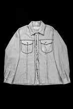画像をギャラリービューアに読み込む, A TENTATIVE ATELIER Abel G. PIPING POCKET WORKER SHIRT (DIRTY WHITE)