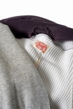 Load image into Gallery viewer, FULLCOUNT FADING DOUBLE FACE SWEAT HOODIE (GRAY x EGG PLANT)