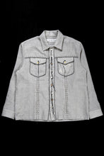 画像をギャラリービューアに読み込む, A TENTATIVE ATELIER Abel G. PIPING POCKET WORKER SHIRT (DIRTY WHITE)
