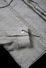 画像をギャラリービューアに読み込む, A TENTATIVE ATELIER Abel G. PIPING POCKET WORKER SHIRT (DIRTY WHITE)