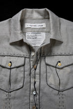 画像をギャラリービューアに読み込む, A TENTATIVE ATELIER Abel G. PIPING POCKET WORKER SHIRT (DIRTY WHITE)