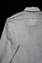 画像をギャラリービューアに読み込む, A TENTATIVE ATELIER Abel G. PIPING POCKET WORKER SHIRT (DIRTY WHITE)