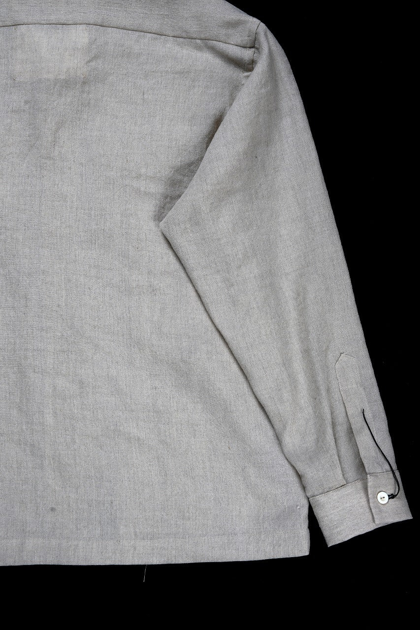 A TENTATIVE ATELIER Abel G. PIPING POCKET WORKER SHIRT (DIRTY WHITE)