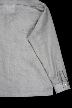 画像をギャラリービューアに読み込む, A TENTATIVE ATELIER Abel G. PIPING POCKET WORKER SHIRT (DIRTY WHITE)