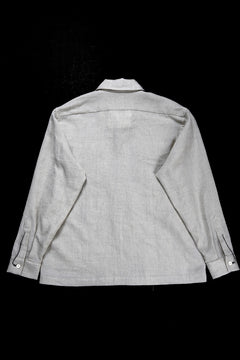 画像をギャラリービューアに読み込む, A TENTATIVE ATELIER Abel G. PIPING POCKET WORKER SHIRT (DIRTY WHITE)