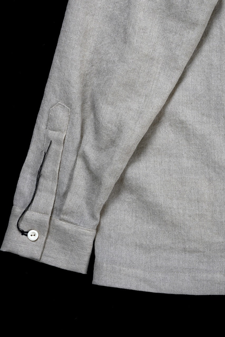 A TENTATIVE ATELIER Abel G. PIPING POCKET WORKER SHIRT (DIRTY WHITE)