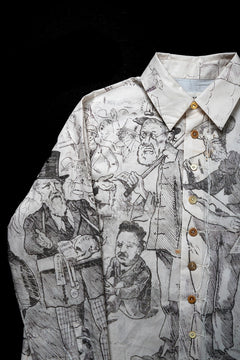 画像をギャラリービューアに読み込む, A TENTATIVE ATELIER Alvin REPLICA BIG EDGE PRINT SHIRT (NATURAL)