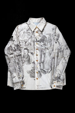 画像をギャラリービューアに読み込む, A TENTATIVE ATELIER Alvin REPLICA BIG EDGE PRINT SHIRT (NATURAL)