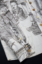 画像をギャラリービューアに読み込む, A TENTATIVE ATELIER Alvin REPLICA BIG EDGE PRINT SHIRT (NATURAL)