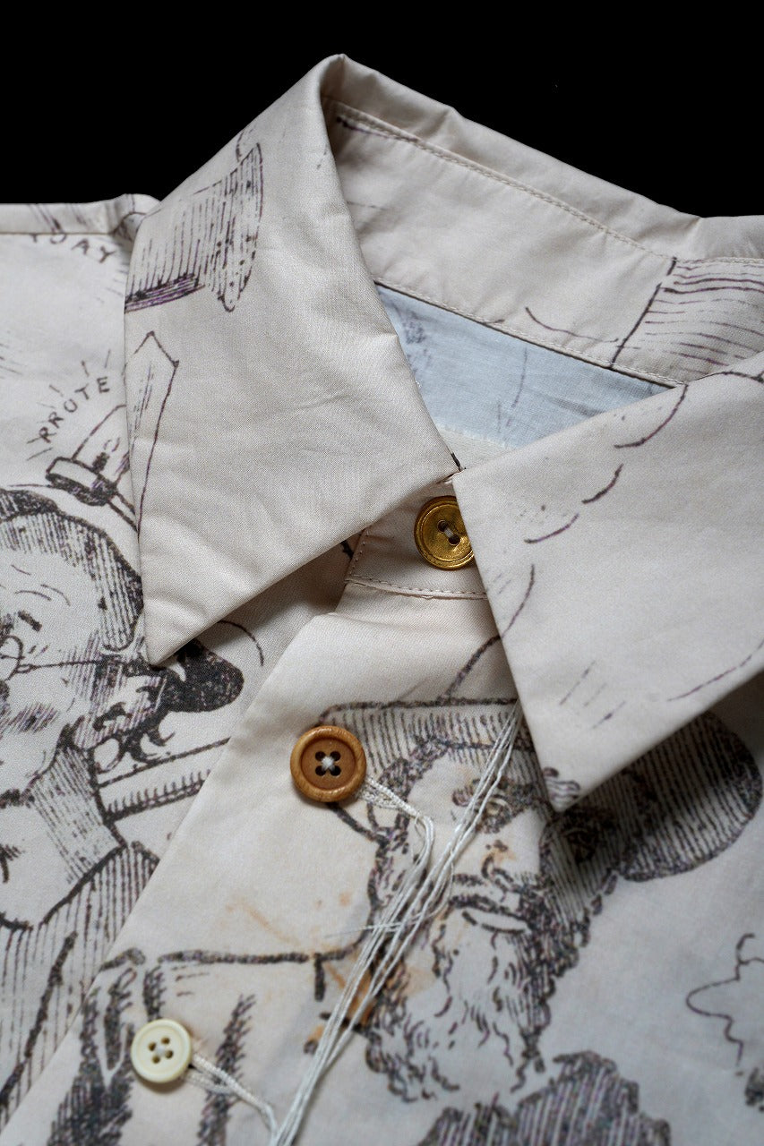 画像をギャラリービューアに読み込む, A TENTATIVE ATELIER Alvin REPLICA BIG EDGE PRINT SHIRT (NATURAL)