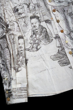 画像をギャラリービューアに読み込む, A TENTATIVE ATELIER Alvin REPLICA BIG EDGE PRINT SHIRT (NATURAL)