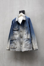 画像をギャラリービューアに読み込む, FULLCOUNT x N/07 exclusive COVER ALL JACKET / 10.5oz Zimbabwe Denim (INDIGO BLUE / EFFECTED)