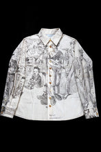 画像をギャラリービューアに読み込む, A TENTATIVE ATELIER Alvin REPLICA BIG EDGE PRINT SHIRT (NATURAL)